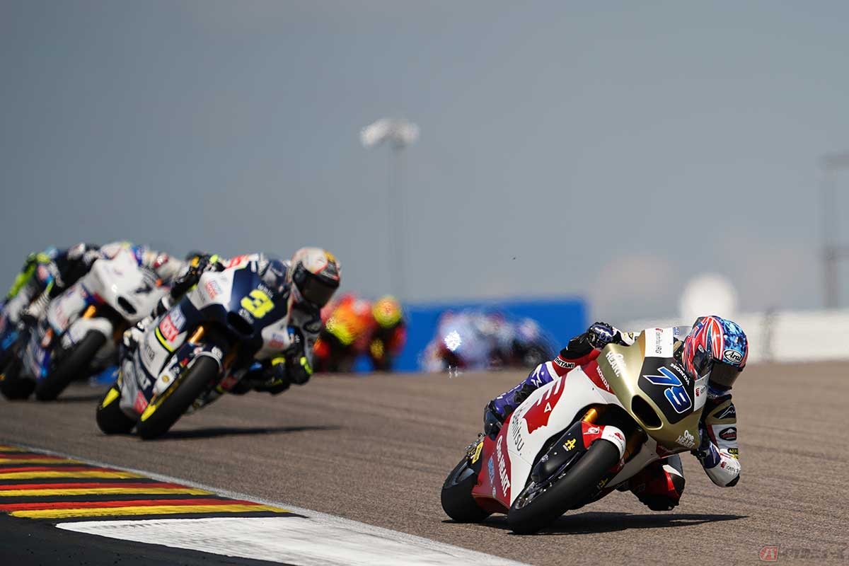 【MotoGP第7戦ドイツGP】Moto2クラスを走る小椋藍選手(#79/Idemitsu Honda Team Asia)