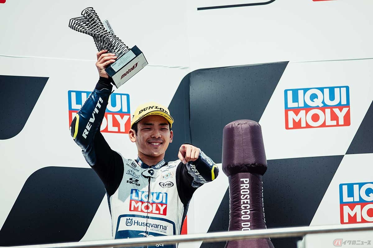 【MotoGP第7戦ドイツGP】Moto3クラス3戦連続で表彰台を獲得した佐々木歩夢選手（#71／Liqui Moly Husqvarna Intact GP）