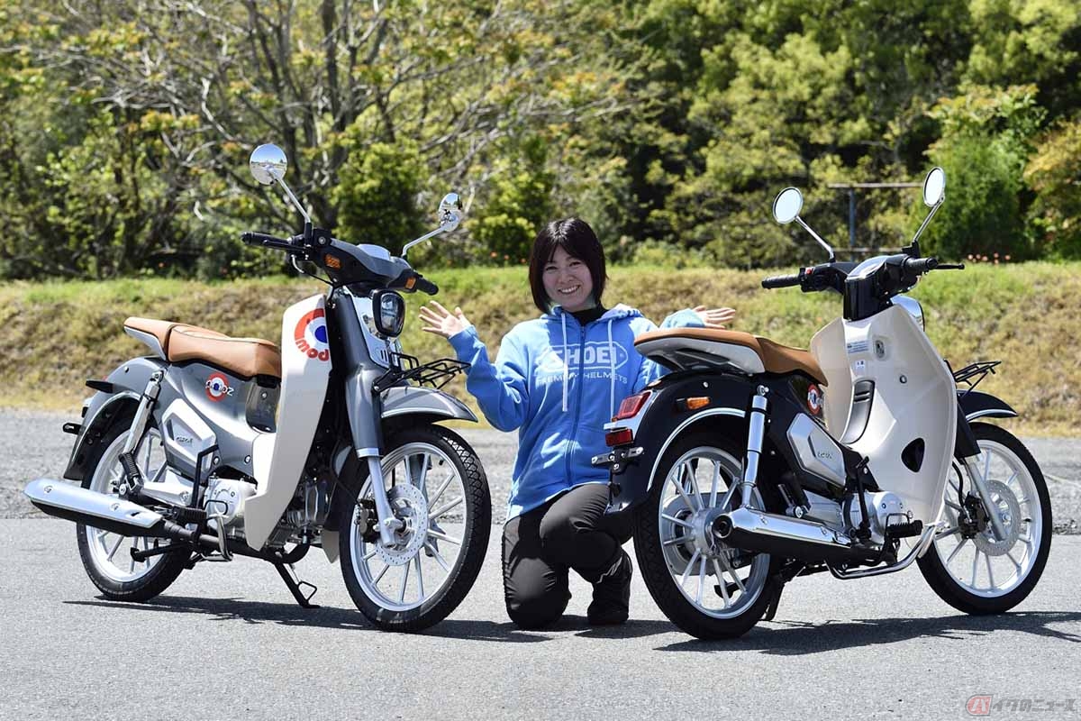 GPX「POPz110」と筆者(先川知香)