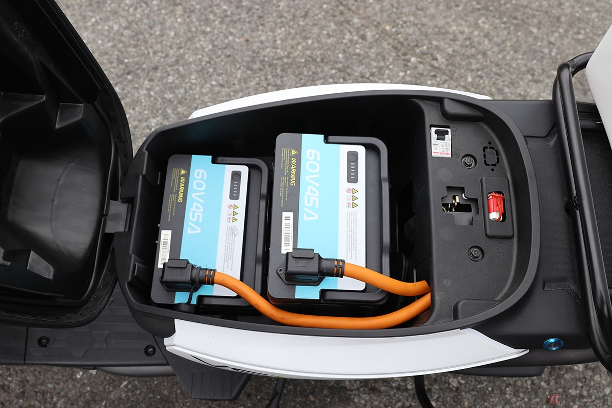 電動バイクに搭載されたリチウムイオン電池
