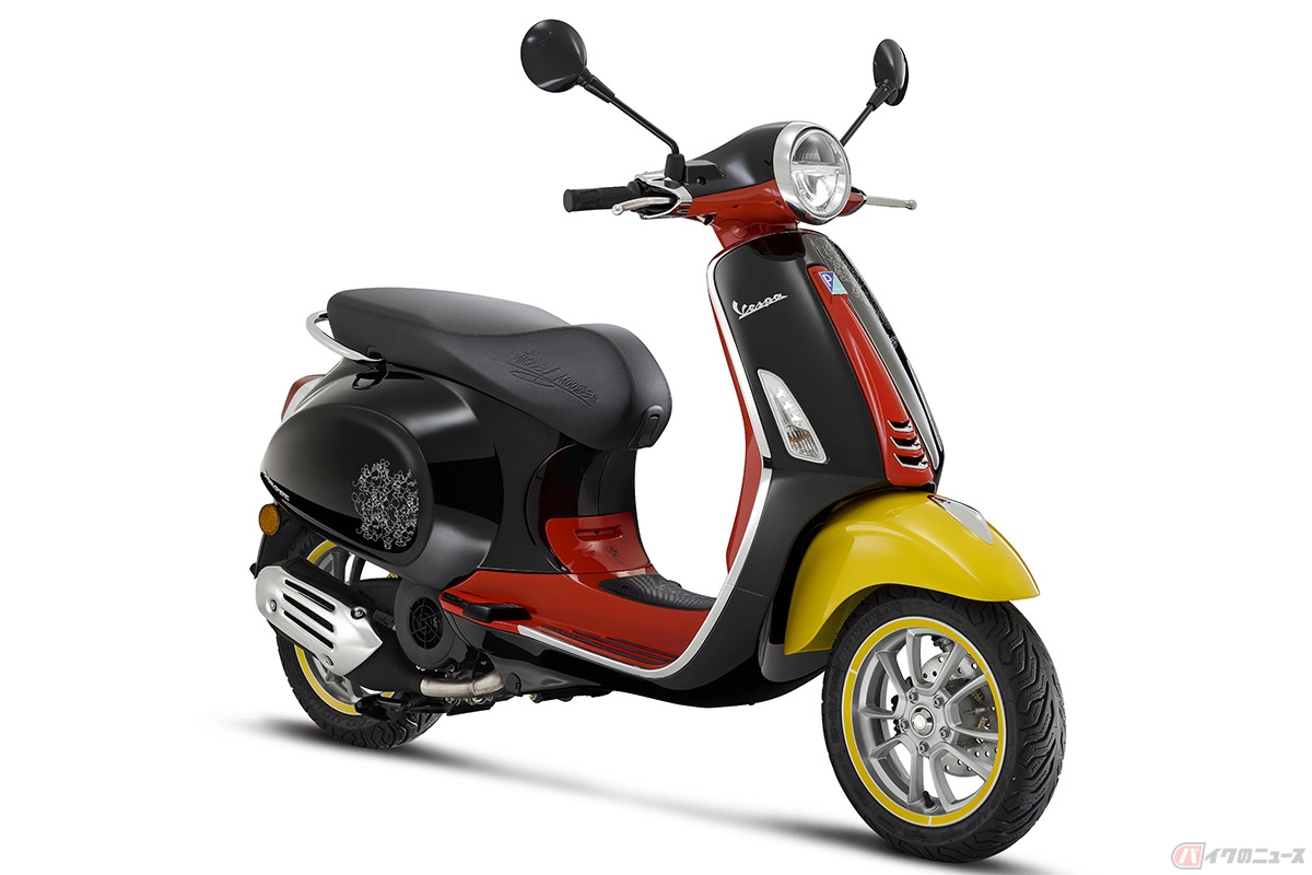 ディズニー100周年を記念した限定コラボモデル「Disney Mickey Mouse Edition by Vespa」