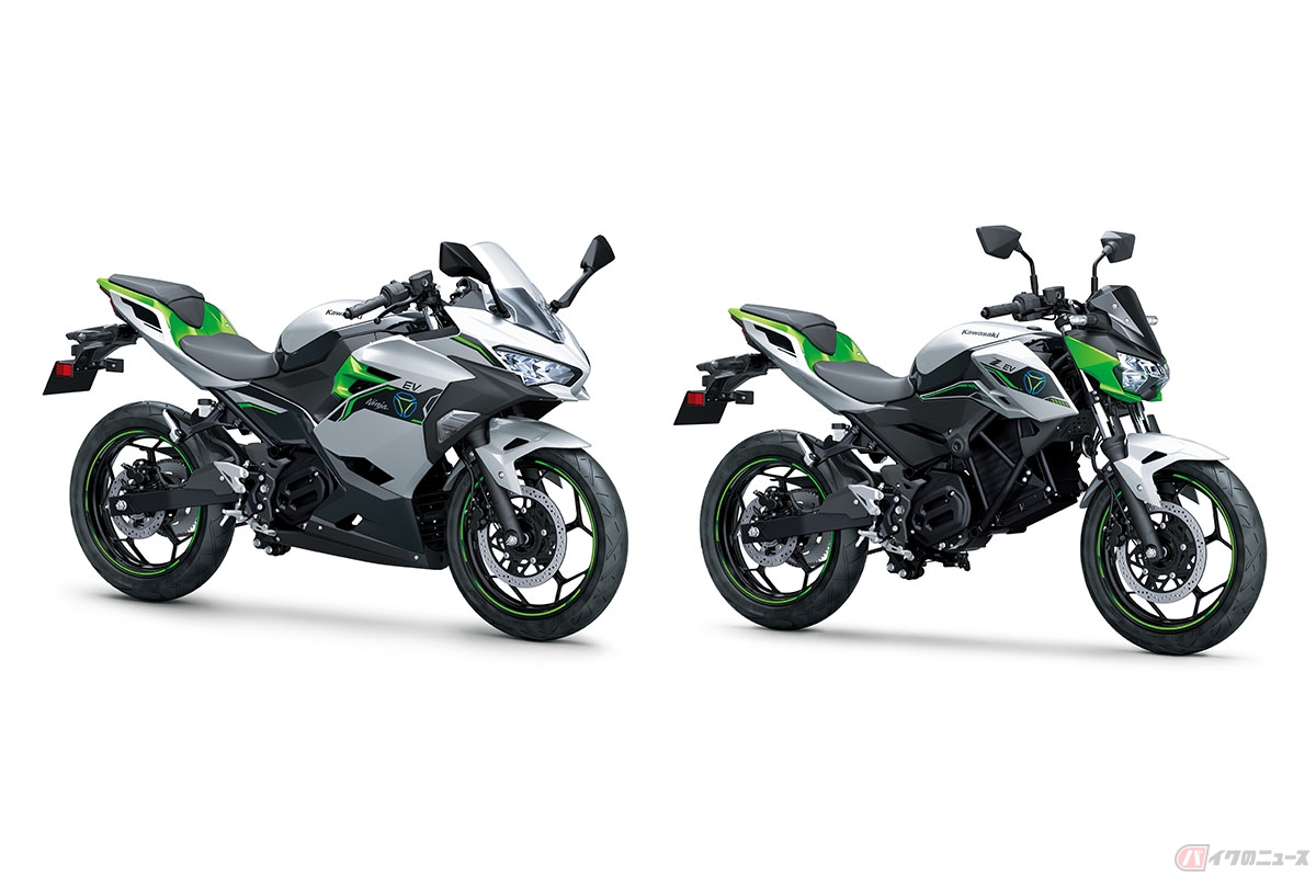 JAIA輸入電動車普及促進イベント in 神戸に展示されるカワサキの電動バイク(プロトタイプ)