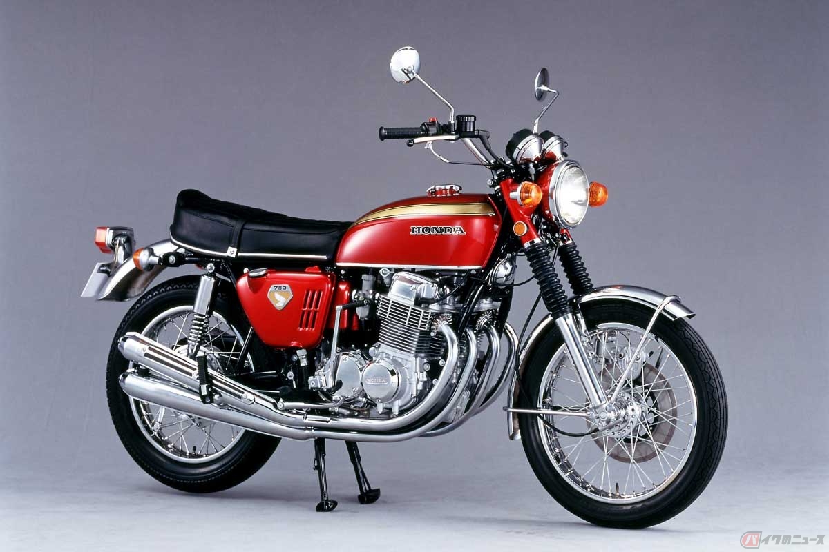 絶版旧車で有名なホンダ「CB750FOUR」(1969年発売)の始動方式はセルフ/キック併用