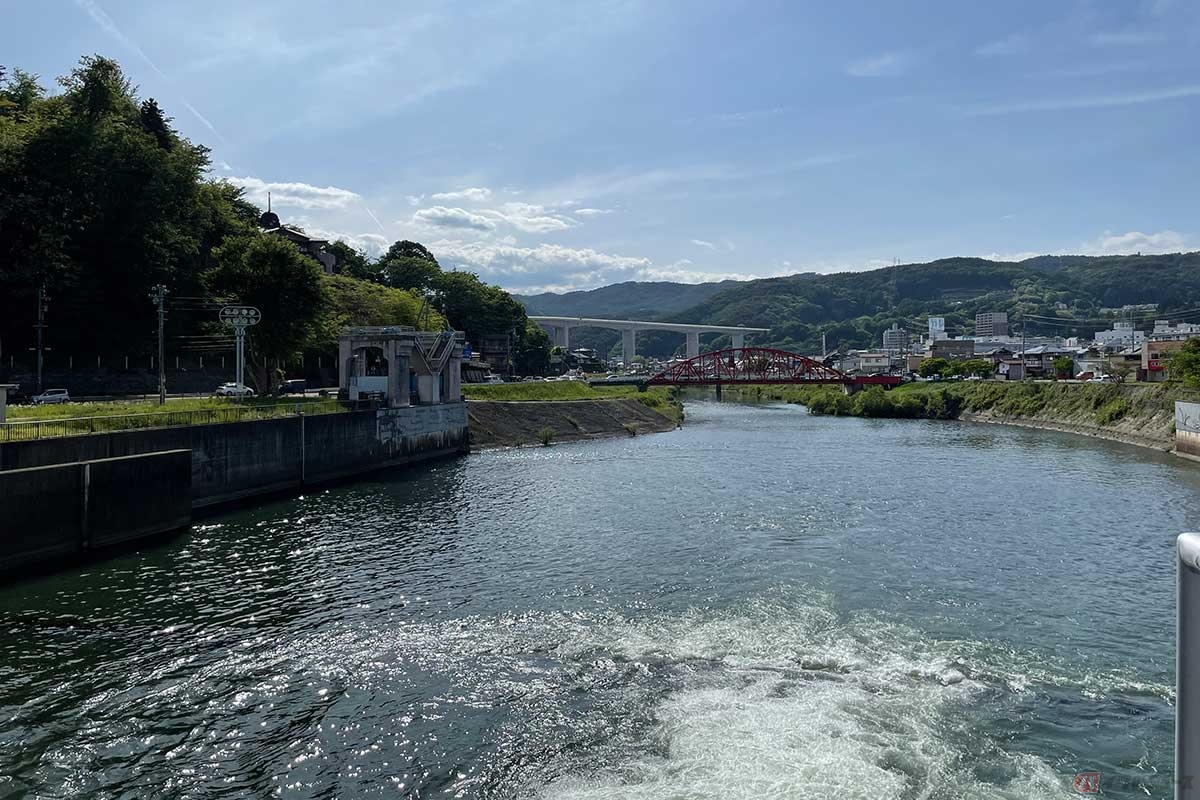 「釜口水門」に到着。ゴールまでラストスパート