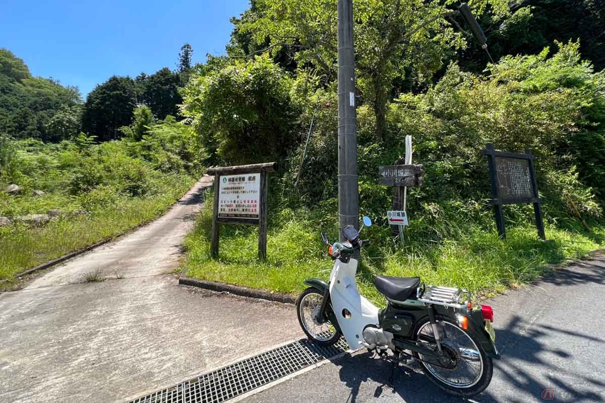 「伊賀越え」の際に家康一行を守り、匿った多羅尾氏の居城「小川城」に到着。低山ながら戦国時代に改修された山城。ここでは安心して一夜を過ごせたのかもしれない
