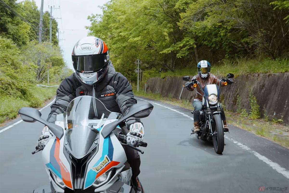動画内で二輪を通して奈良市の魅力をPRするレーシングライダーの石塚健選手