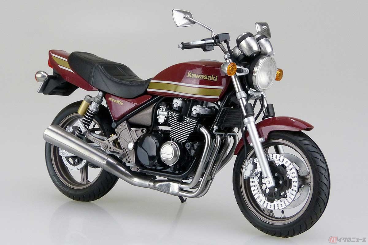 AOSHIMAのプラモデル「1/12 カワサキ ZR400C ZEPHYRχ '03 カスタムパーツ付き」※画像は試作品です