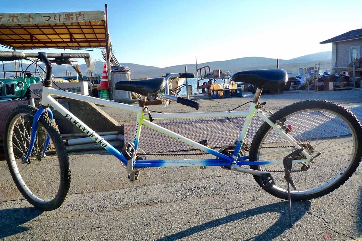 前後に2人以上が乗車する「タンデム自転車」