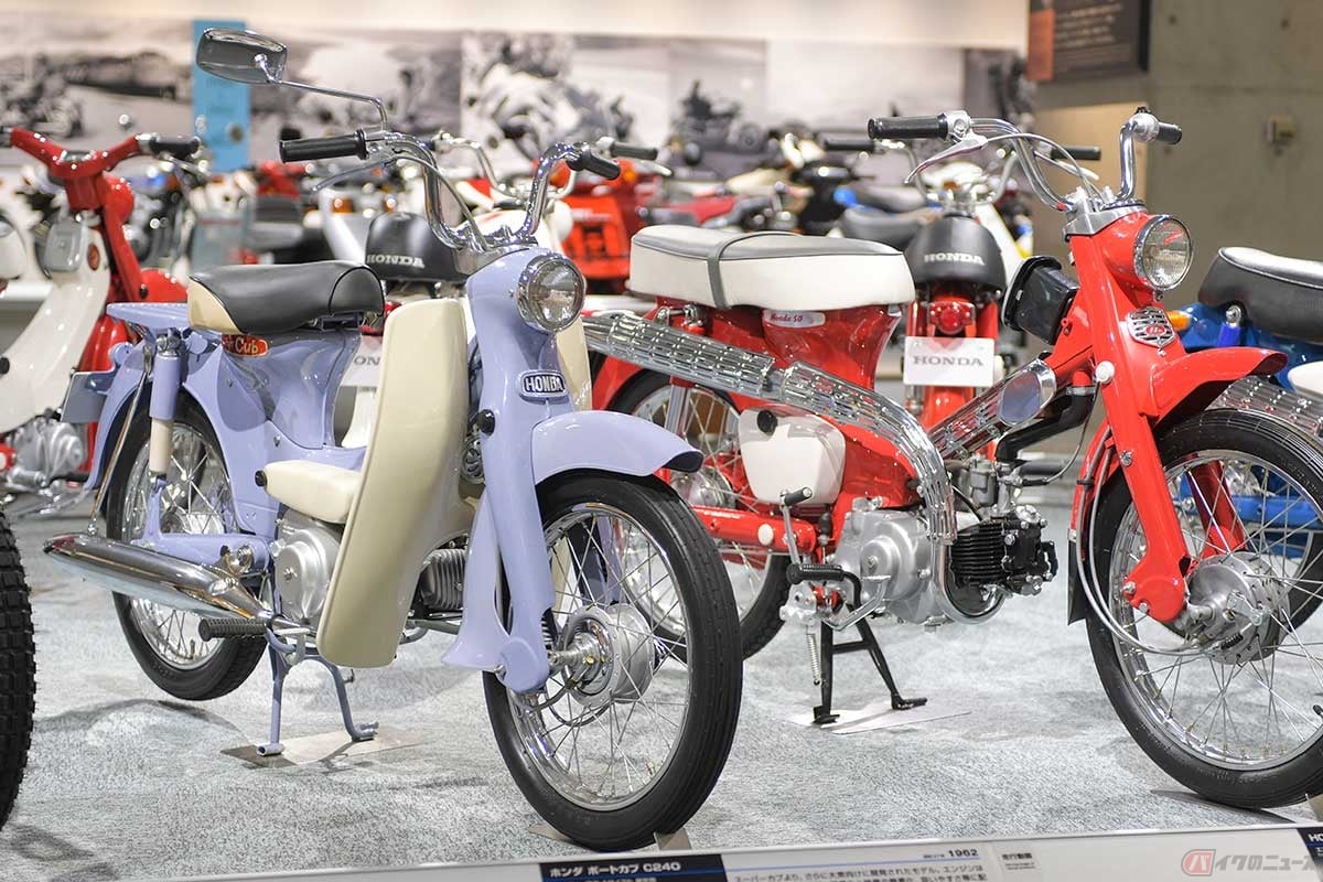 淡い紫色の車体で可愛いデザインの「ポートカブC240」は女性ユーザーに訴求