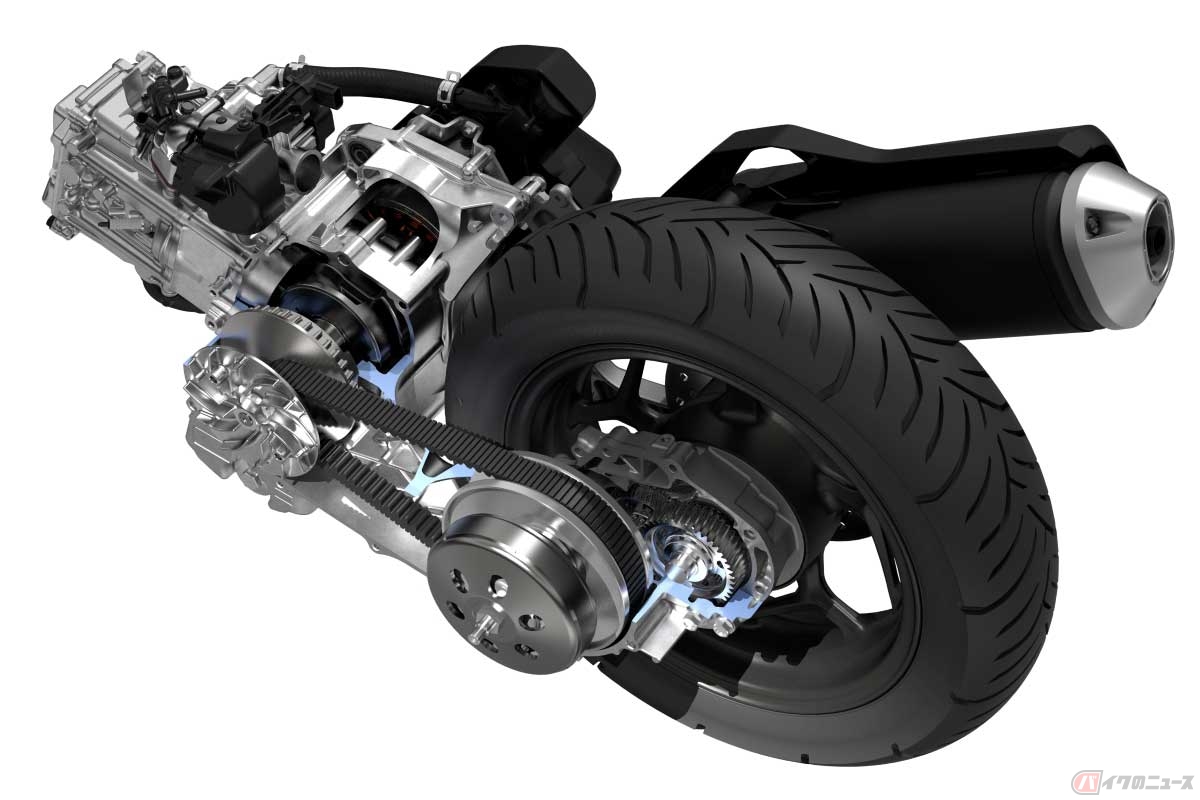 ホンダの「無段変速式(Vマチック)」機構(写真はPCX)