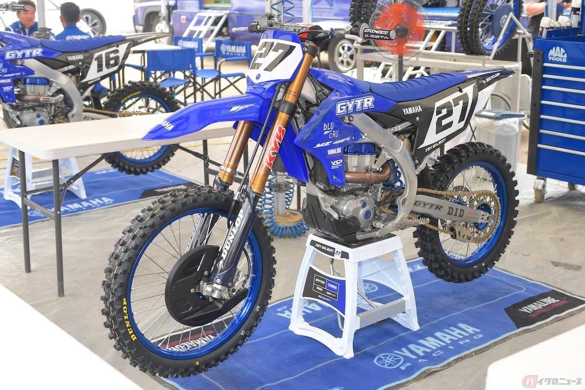ジェイ選手のYZ450FM。市販のYZをベースにチューニングを施してある