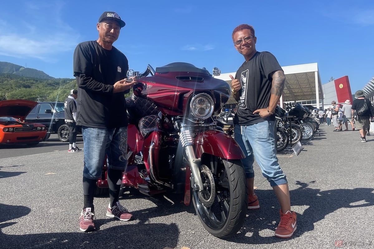 グッドルッキング賞1位は、愛知県のガレージサンウエイ製作の2015年式FLHTCUTGトライグライドウルトラ