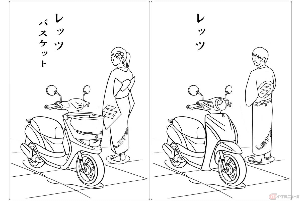 無料でダウンロードして楽しめるスズキのぬりえ「レッツ&レッツバスケット」