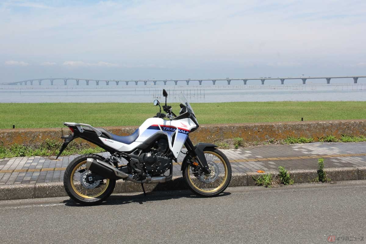 ツーリング想定のthe「燃費」計測ルートを走り終え、ゴール地点の千葉県木更津エリアに到着