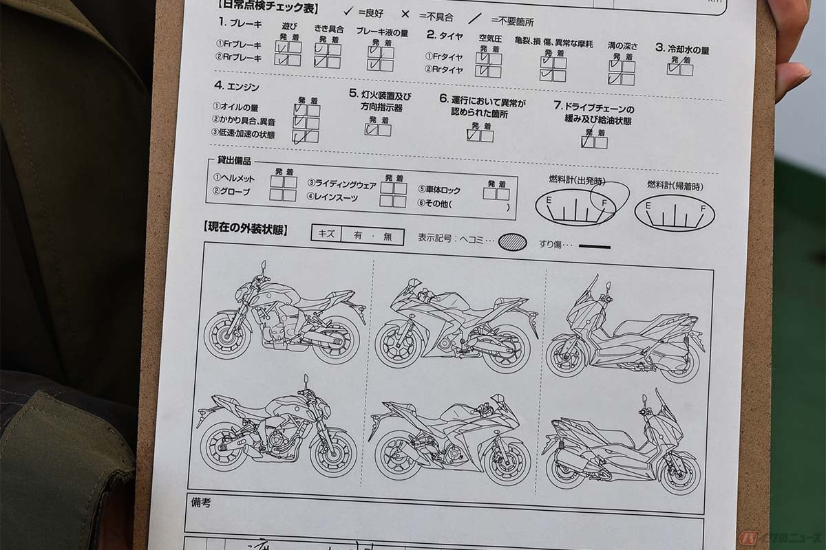 レンタルバイクで保険に加入する際はカバーされる範囲もキチンと確認することが重要