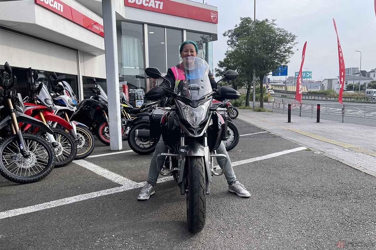 五羊ホンダ「CB190X」の足つき(身長170㎝)