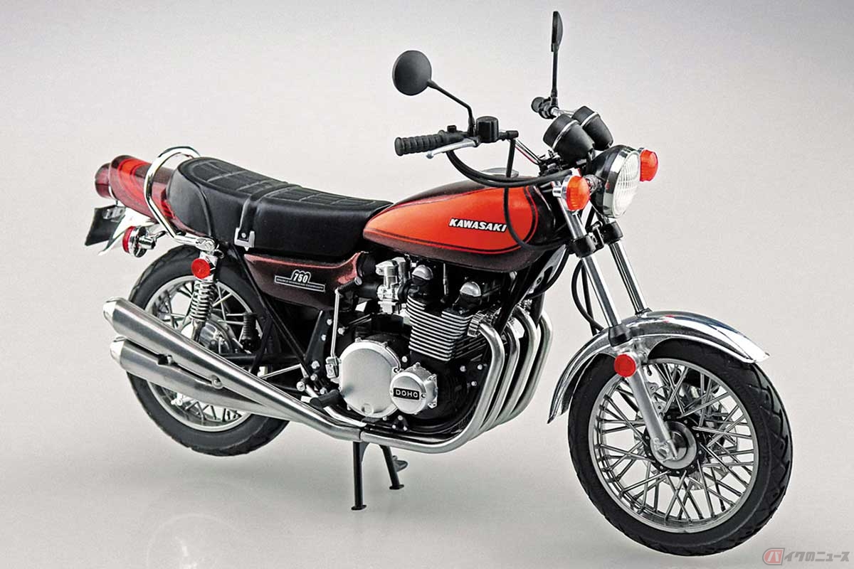 AOSHIMAのプラモデル「1/12 カワサキ Z2 750RS '73 カスタムパーツ付き」※画像は試作品です