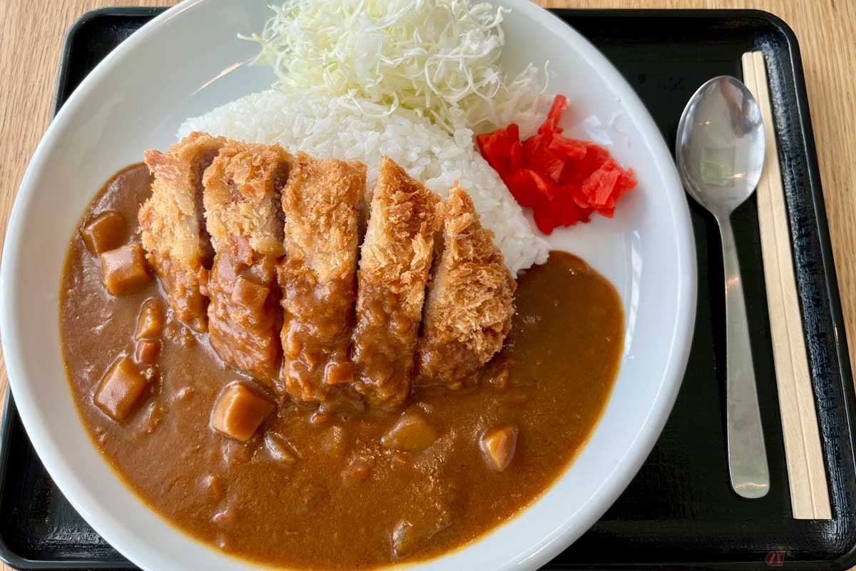 圏央道「菖蒲PA」の「三元豚カツカレー」(880円)