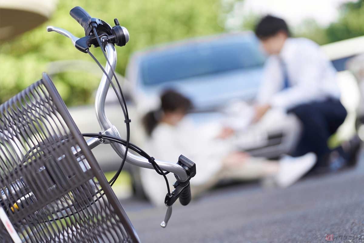 2021年の自転車関連事故は、全交通事故の約2割を占めている(自転車に関わる交通事故のイメージ)