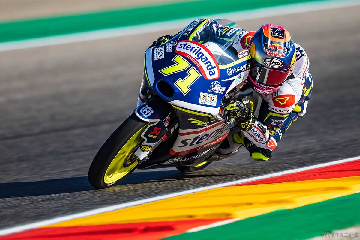 ハスクバーナを駆り、Moto3クラスに参戦する佐々木歩夢選手(ステリルガルダ・マックス・レーシング・チーム)