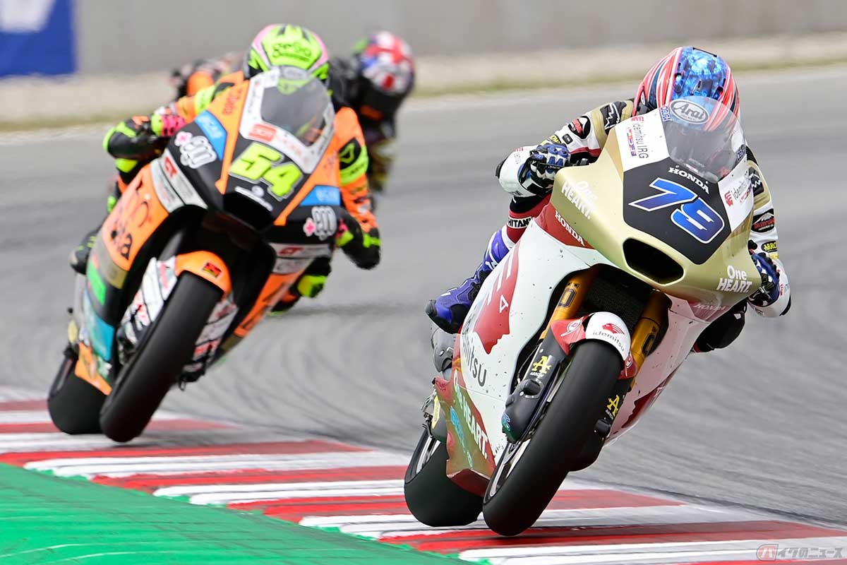 【MotoGP第11戦カタルーニャGP】Moto2クラスを走る小椋藍選手(#79/Idemitsu Honda Team Asia)