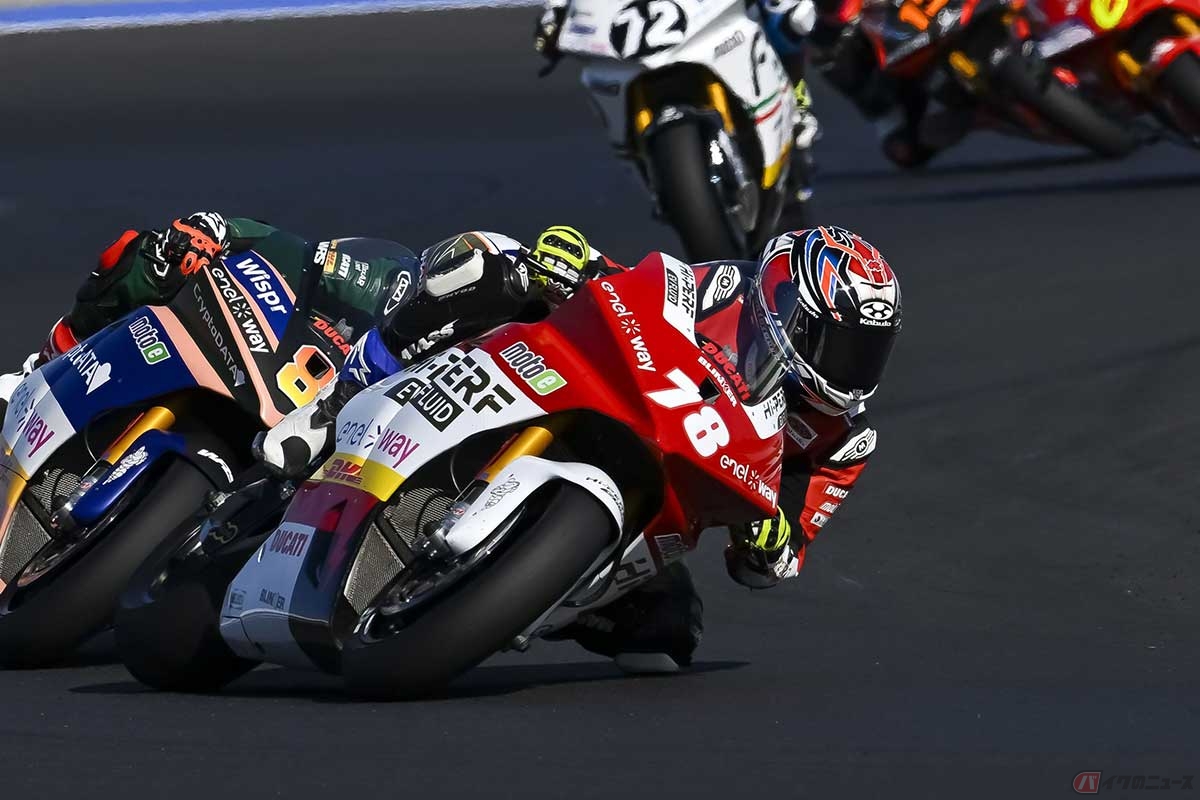 【MotoE第8戦サンマリノ大会】大久保光選手（#78）の2023年シーズン最終戦は、レース1が9位、レース2が12位という結果だった