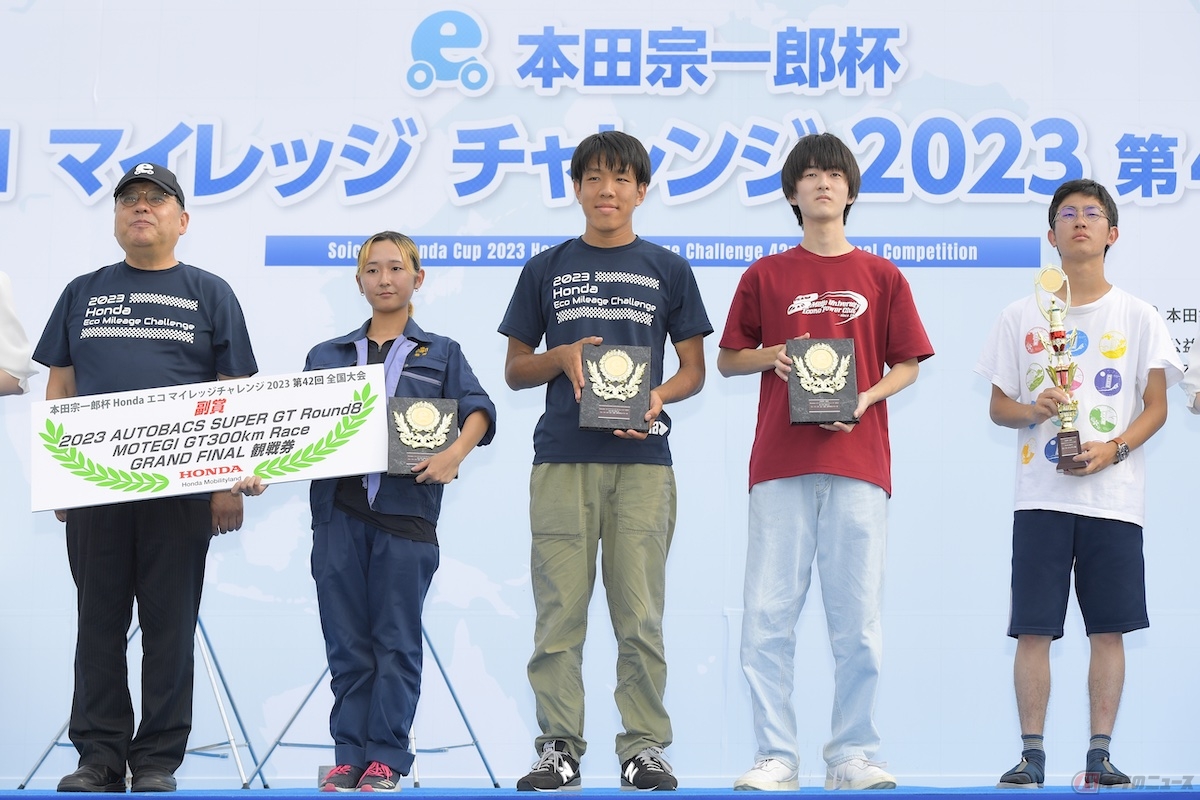 「グループIII」の大学・短大・高専・専門学校生クラスは43チームで競われ優勝は「八戸高専自動車工学部NP号Ⅳ」