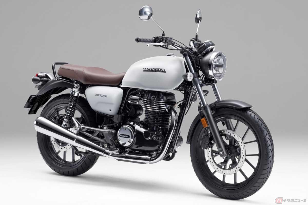 ホンダ「GB350」の懸架方式は、前＝テレスコピック式、後＝スイングアーム式
