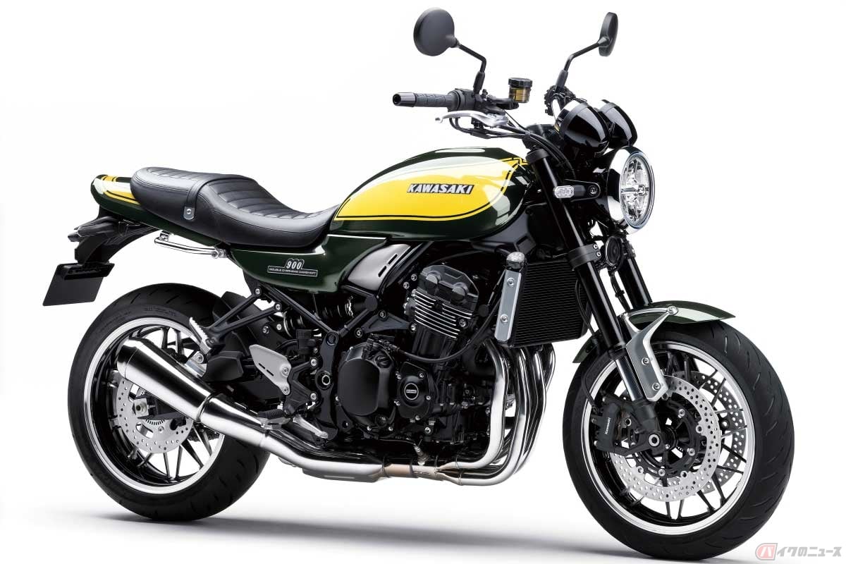 カワサキ「Z900RS」の懸架方式は、前=テレスコピック(倒立・インナーチューブ径41mm)、後=スイングアーム(ホリゾンタルバック)