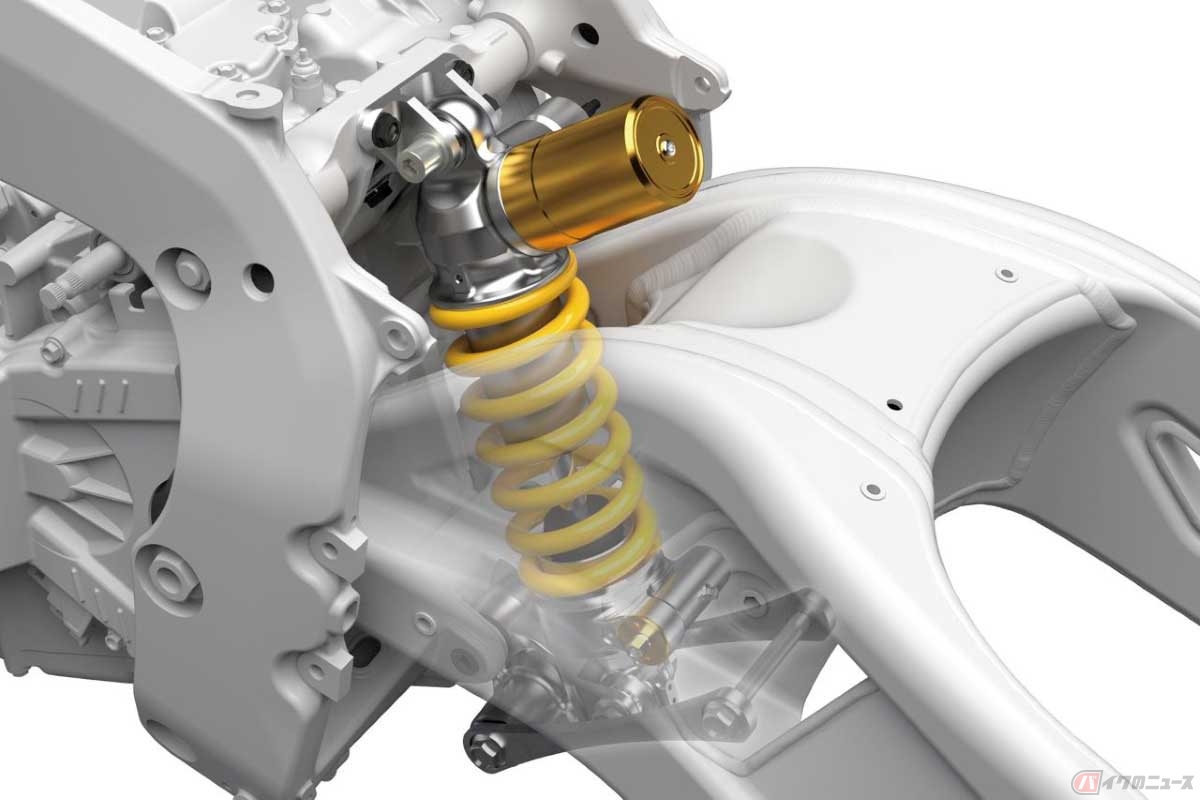 ホンダ「CBR1000RR-R FIREBLADE」のモノショック。ホンダ独自のプロリンクを採用