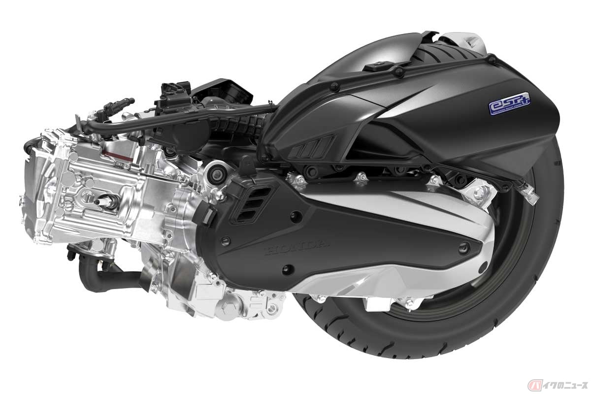 ホンダ「PCX」の後輪周りはユニットスイング式