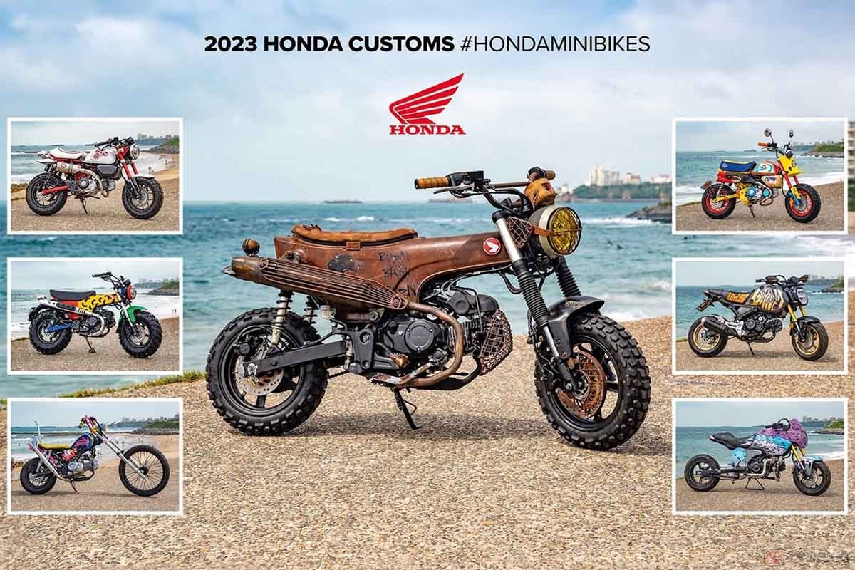 第4回「ホンダ・カスタムズ・コンペティション」で優勝したダックス125ベースのカスタム「Furiosa(フュリオサ)」、2位入賞のモンキー125ベース「Manjushage」、3位入賞のモンキー125ベース「Tokyo」