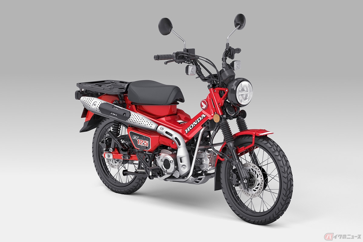ホンダの原付二種のレジャーモデル「CT125・ハンターカブ」グローイングレッド