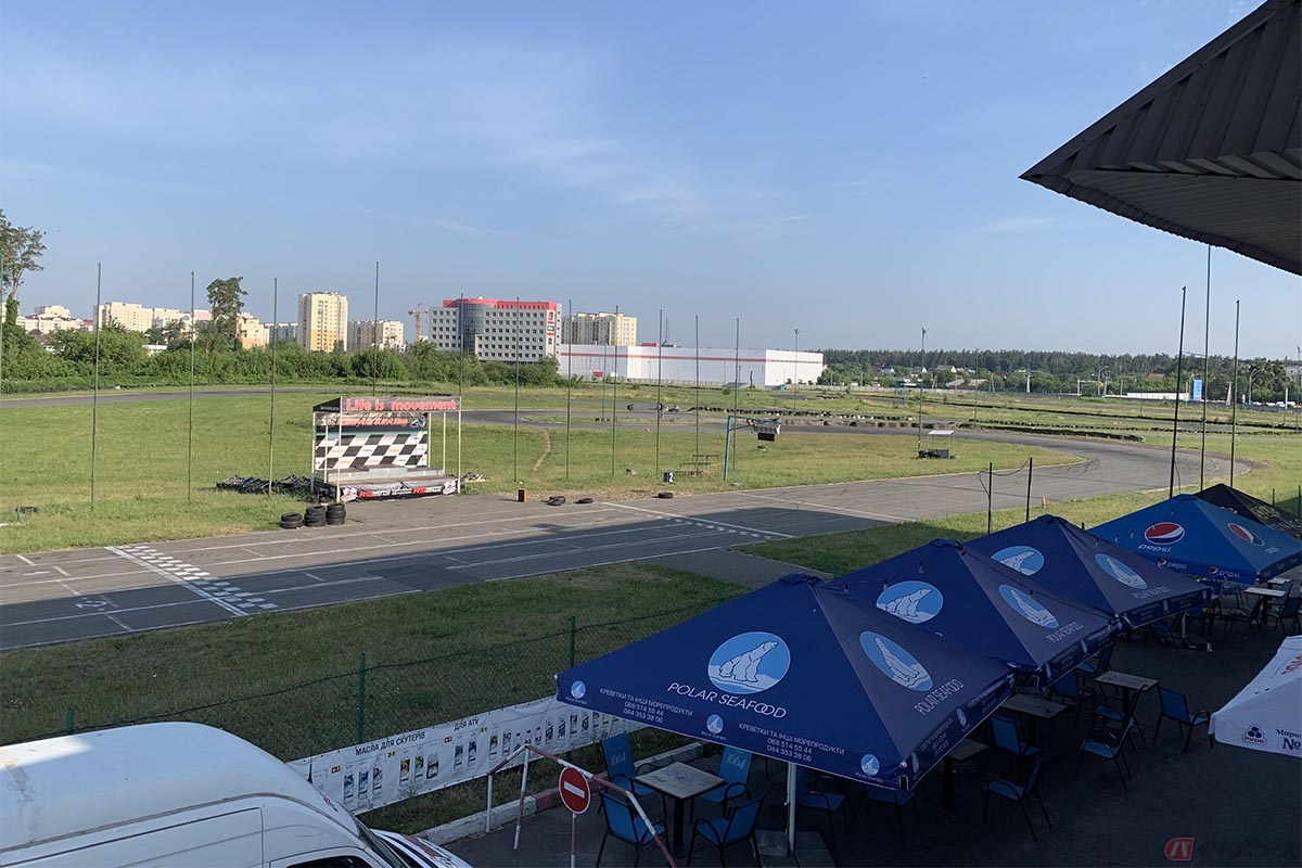 ピットバイク選手権、コサックカップが行われたウクライナの首都キーウ郊外にあるチァイカサーキットのミニコース