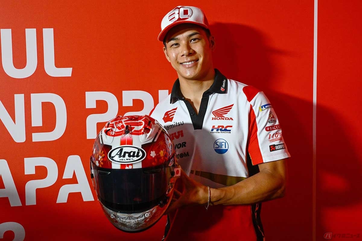 2024年シーズンもホンダからMotoGPクラスに参戦することが発表された中上貴晶選手。日本GPでは恒例のスペシャルヘルメットとともに挑んだ