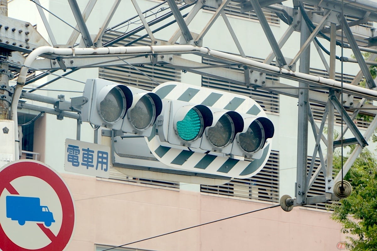 LED信号機にゼブラ板という組み合わせは、かなりのレアケース