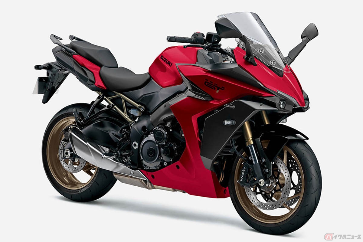 スズキ「GSX-S1000GT」最新モデル(キャンディダーリングレッド)