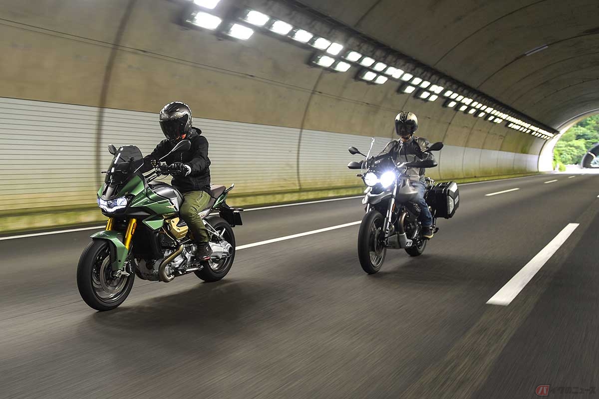 新旧エンジンを搭載する2台のモトグッツィに乗り、じっくり走って検証
