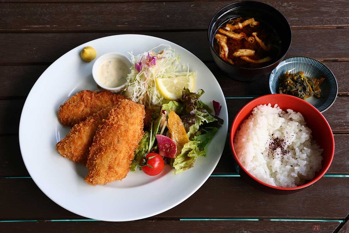 『湘南OVA』の「アジフライ御膳」もまた、三浦野菜など地元の食材にこだわっている