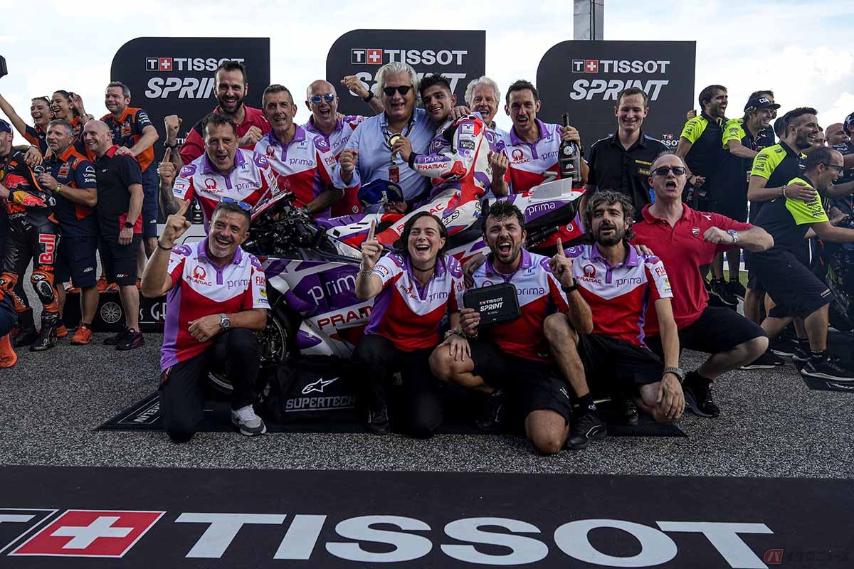 MotoGP第17戦タイGPを制したホルヘ・マルティン選手(プリマ・プラマック・レーシング)