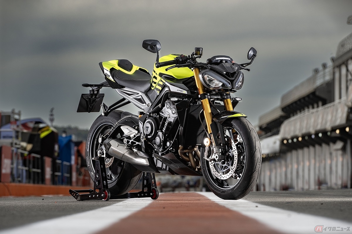 「Moto2エディション」は“公道を走れるMoto2マシン”がコンセプトの最強バージョン。出力はRS同様だがクリップオンハンドル、前後オーリンズ製サス。189万5000円(税込)