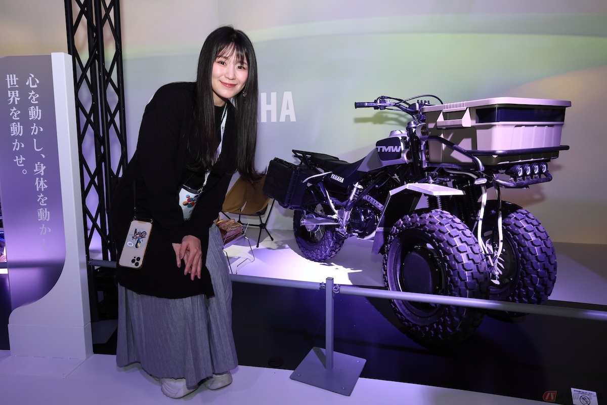 TMWは、ヤマハの企画部の方が普段乗っている「TWを三輪にしたい!」という夢を叶えた車両なんだって