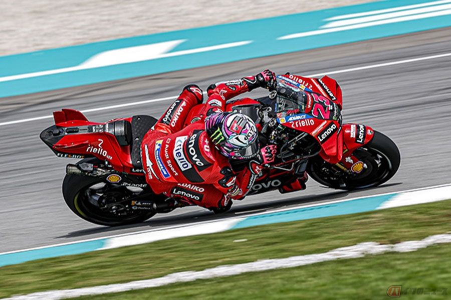 MotoGP第18戦マレーシアGP決勝レースを制したエネア・バスティアニーニ選手(ドゥカティ・レノボ・チーム)