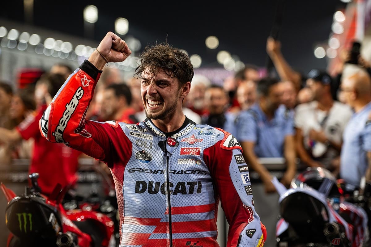 MotoGP第19戦カタールGP決勝レースを制したファビオ・ディ・ジャンアントニオ選手
