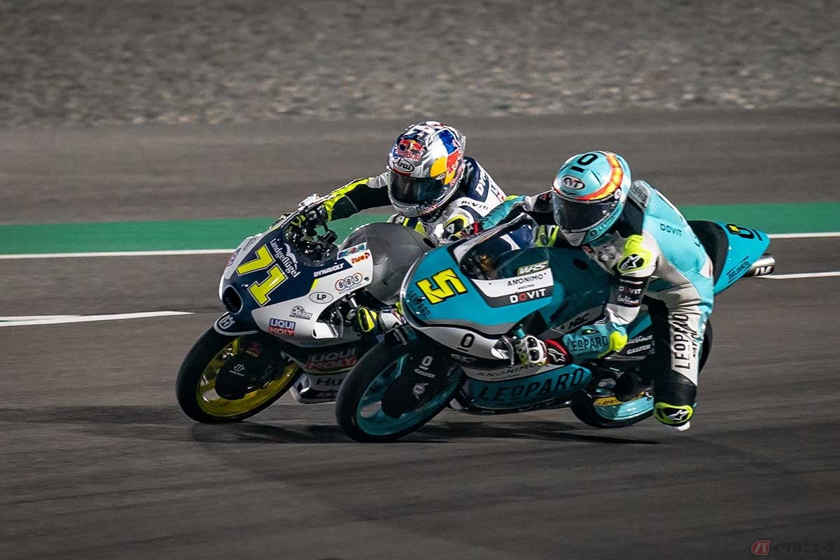 「落ち着いてレースをしようと心掛けていた」と佐々木選手(#71/ハスクバーナ)。最後まで、自分の走りを崩さなかった(MotoGP第19戦カタールGP)