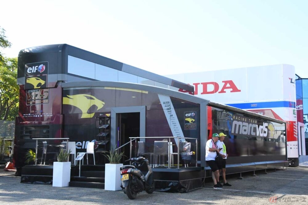 Moto2チーム、マークVDSレーシング・チームのホスピタリティ