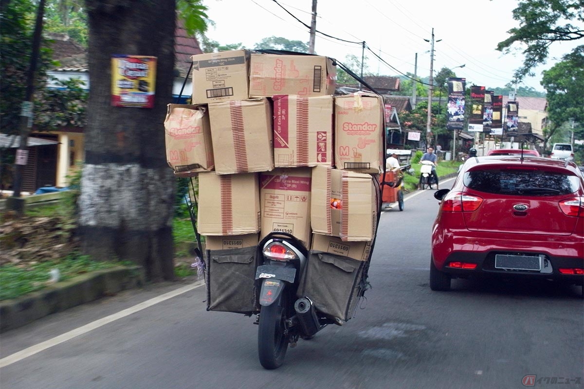 バイクにも荷物の重量制限がある