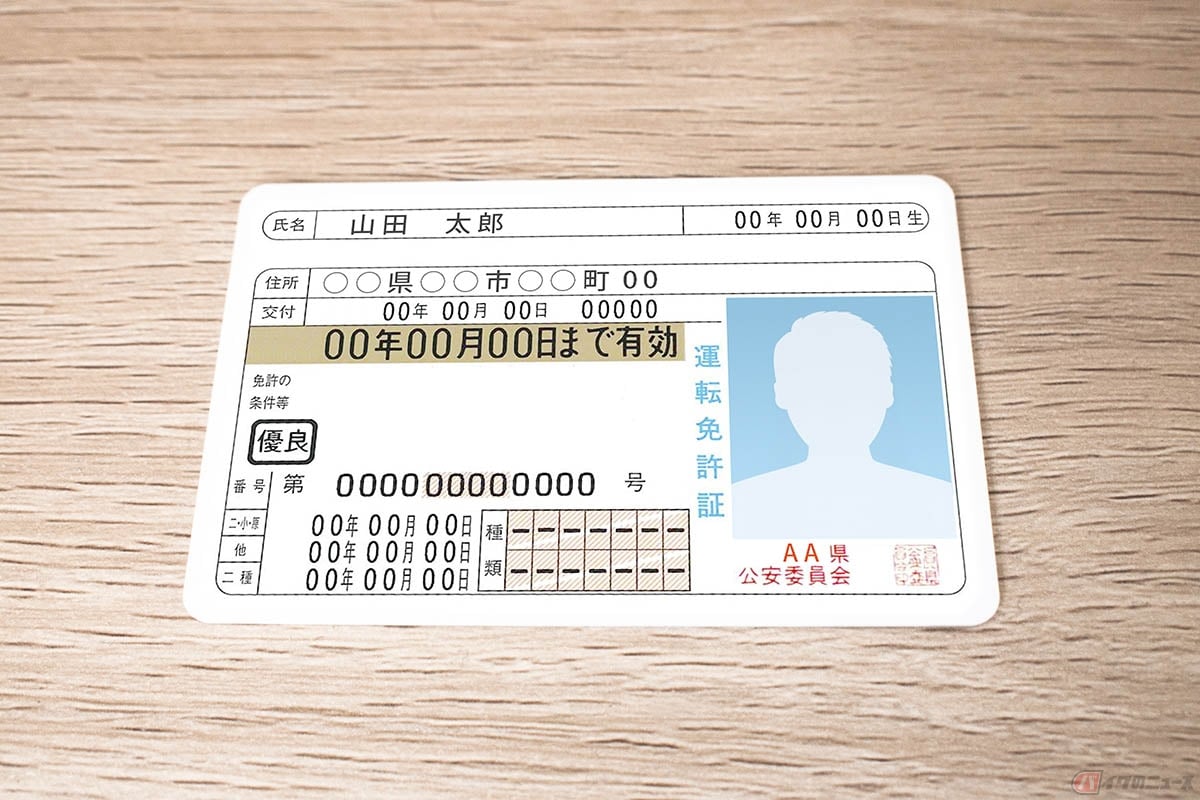 交付された免許証の顔写真は変更可能