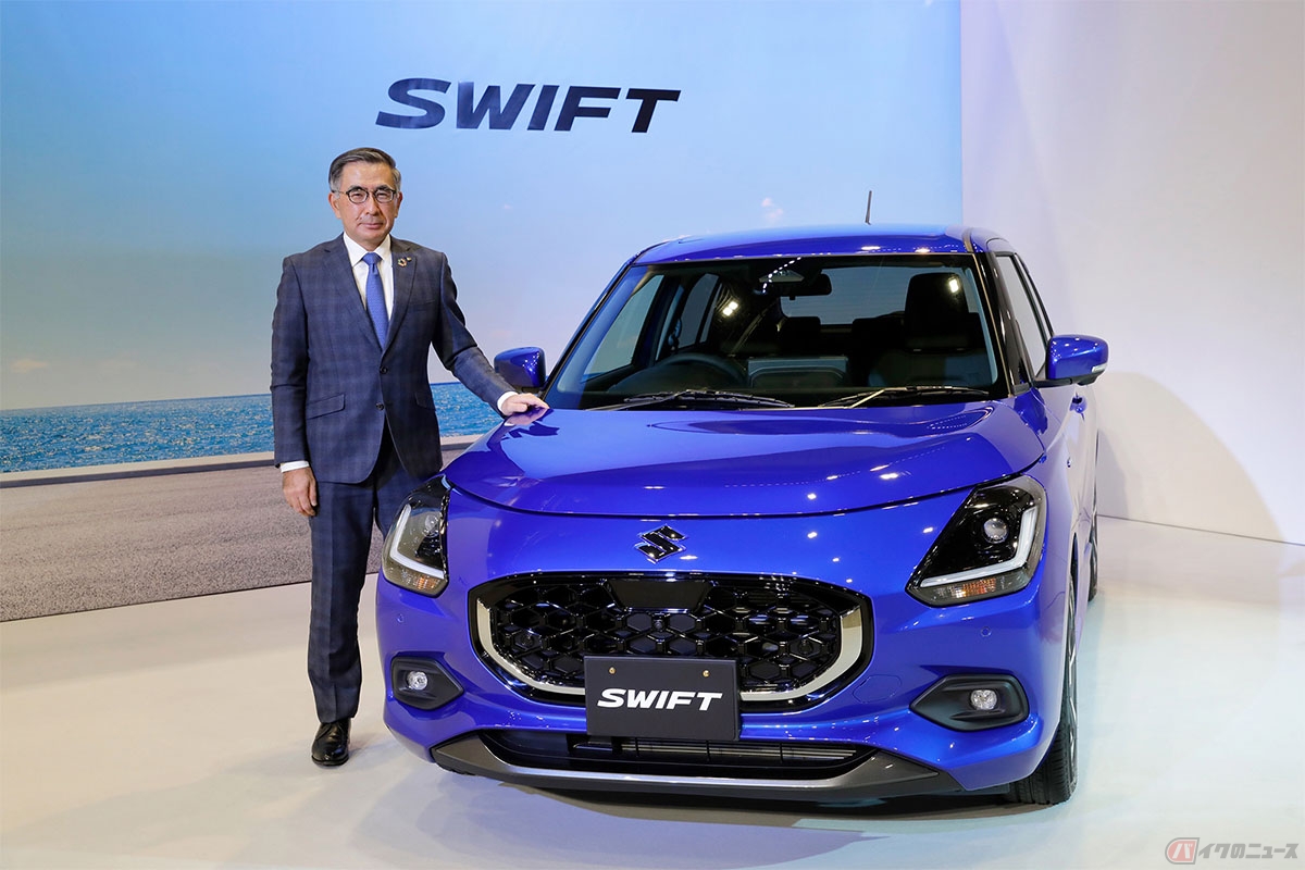 スズキ「スイフト」の新型モデルと鈴木俊宏社長