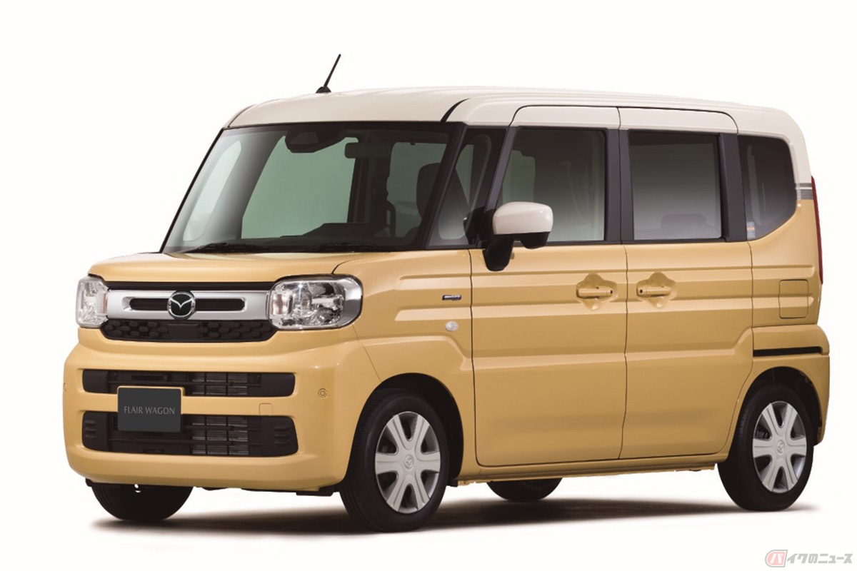マツダ新型「フレアワゴン」XS(2WD車)/ミモザイエローパールメタリック2トーンカラー(ベージュルーフ)